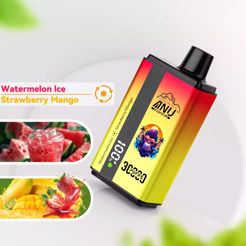 2025 neuestes Wassermeloneneis und Erdbeer-Mango ANU 30000 Züge Doppelter Geschmack Einzelhandel, europäisches Lager, Direktlieferung (2)