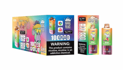 Bang Blaze 100000 Puffs – 6-in-1 Einweg E-Zigarette – Peach Ice Blackcurrant Pineapple Ice Green Apple Kiwi – 60 ml – Mesh Coil – Type-C